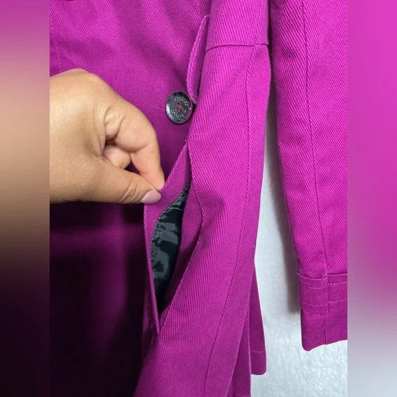 Express Women's Purple Double-Breasted Coat size S - Picture 7 of 12